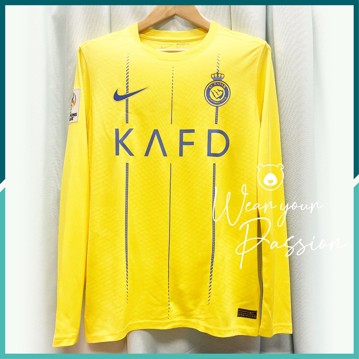 [連熨字、臂章] 2023-24 艾納斯主場長袖球衣（亞洲聯賽冠軍盃版本）