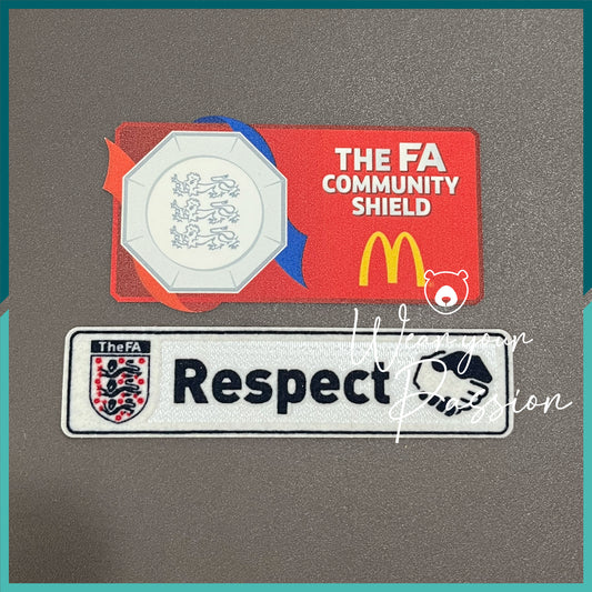 2016 The FA Community Shield Patches (Manchester United, Leicester City)