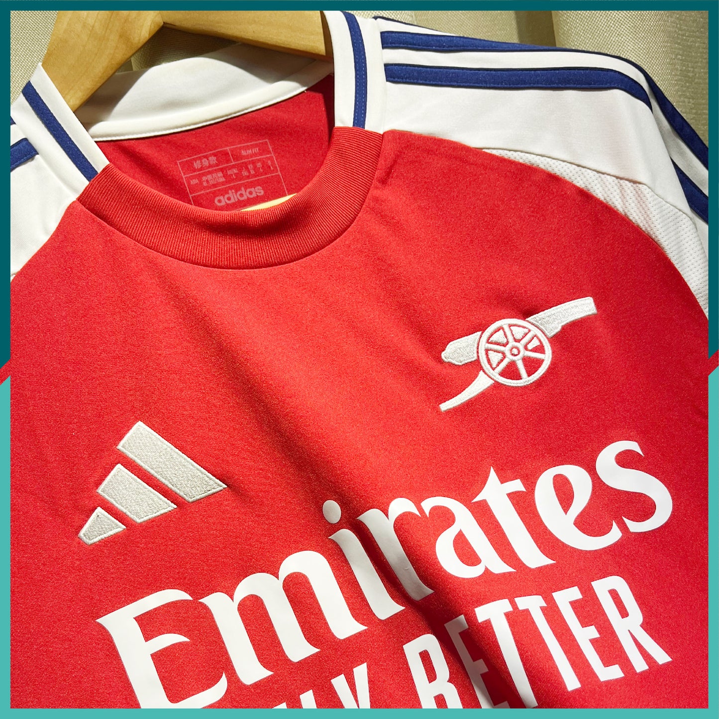 (Nameset & Patches Included) 2024-25 Arsenal Home Jersey 