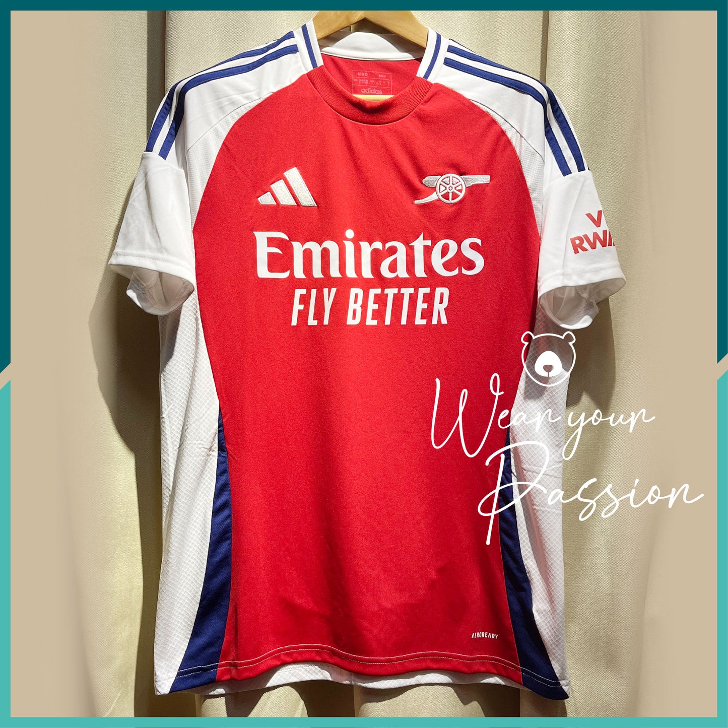 (Nameset & Patches Included) 2024-25 Arsenal Home Jersey 
