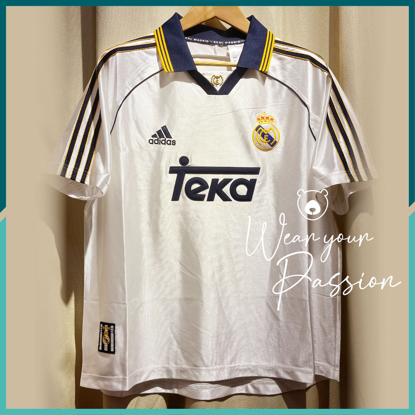 (Nameset Included) 2000 Real Madrid Home Jersey (Official Retro)