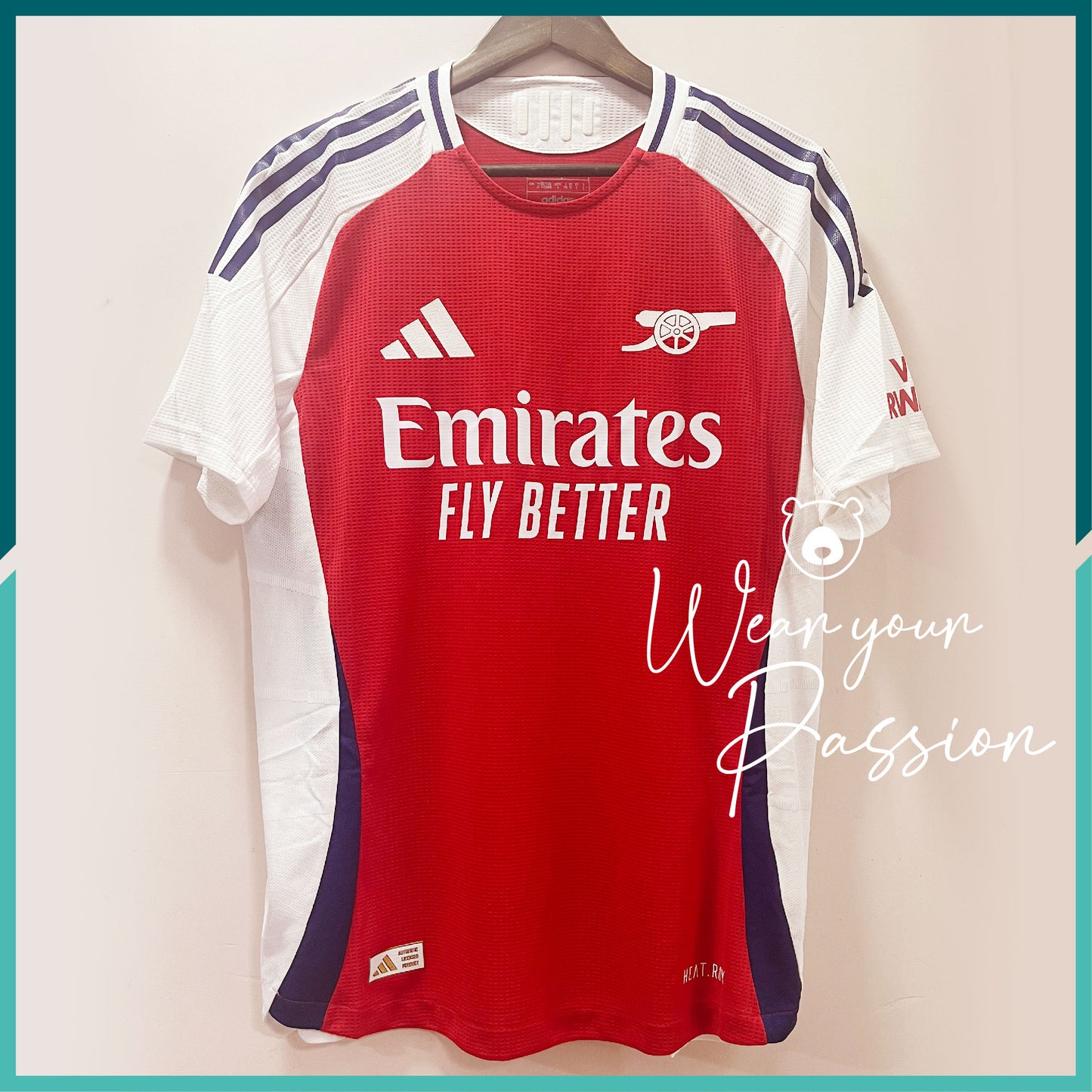(Nameset & Patches Included) Authentic 2024-25 Arsenal Home Jersey 