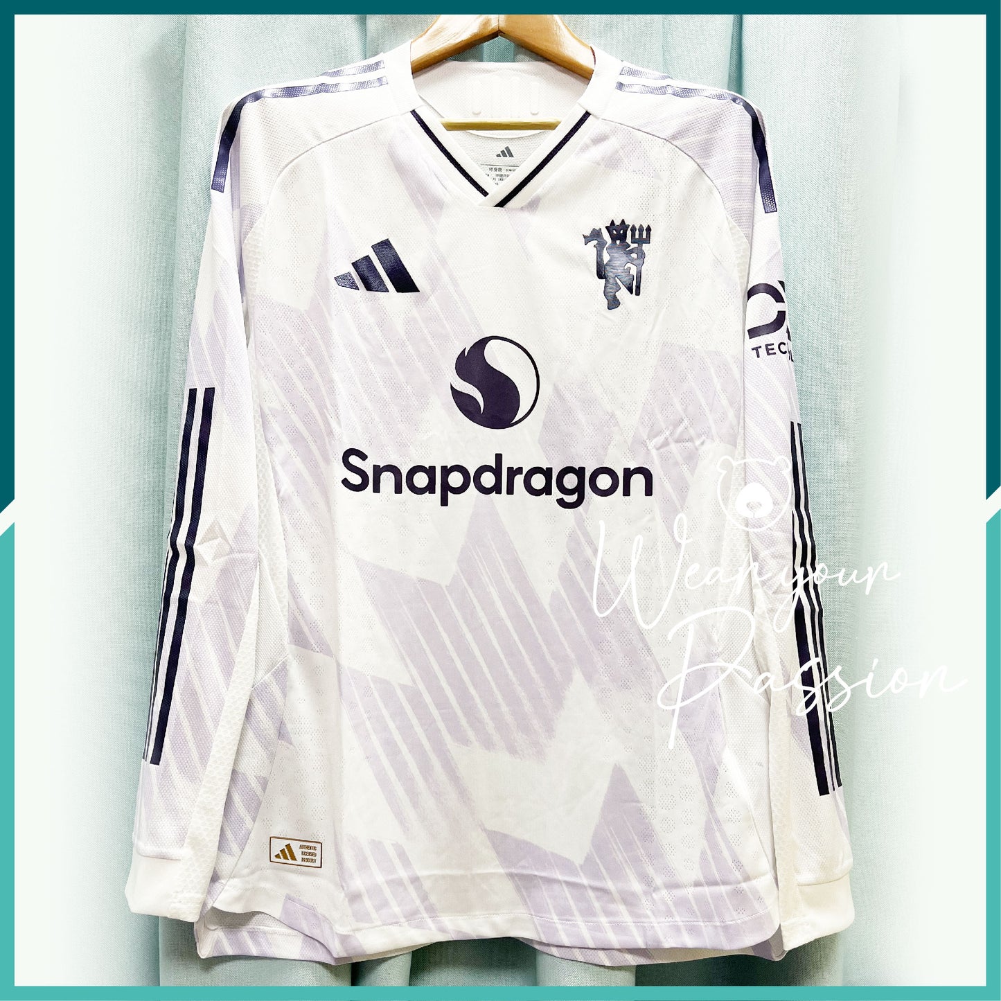 Authentic Manchester United Long Sleeve Away Jersey