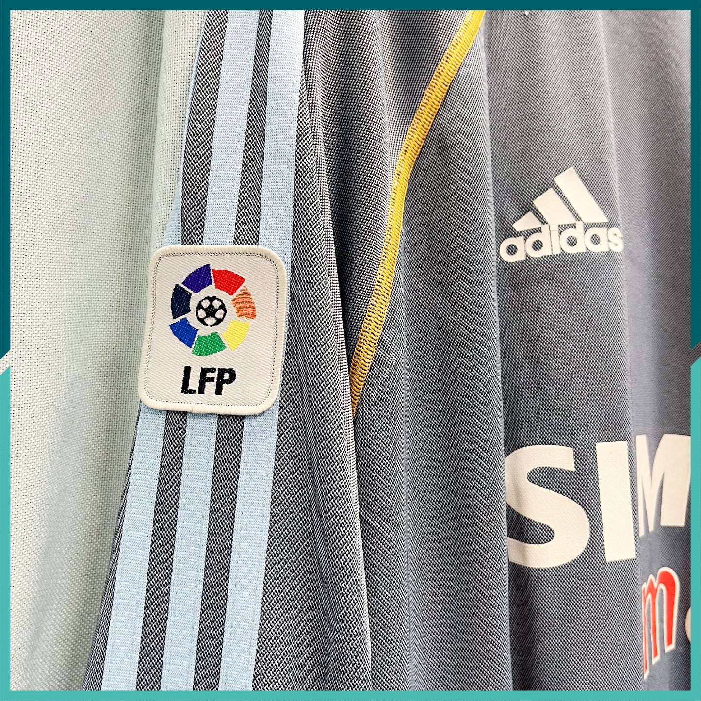 (Nameset & Patches Included) Authentic 2003-04 Real Madrid Long Sleeve 3rd Away Jersey