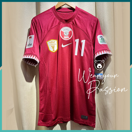 (Nameset & Patches Included) 2022-24 Qatar Home Jersey