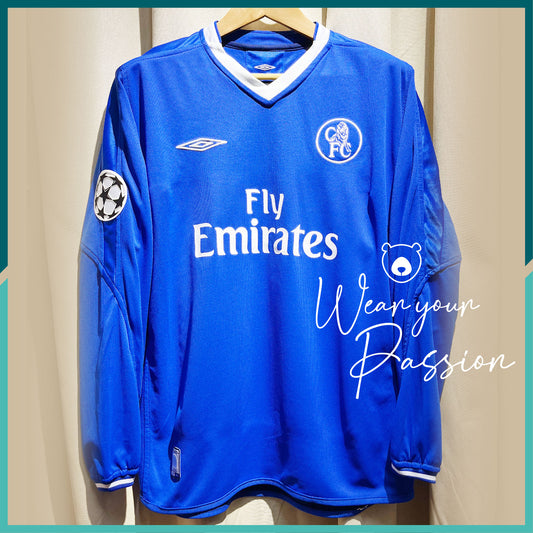 2003-05 Chelsea Home Long Sleeve Jersey (UCL Version)