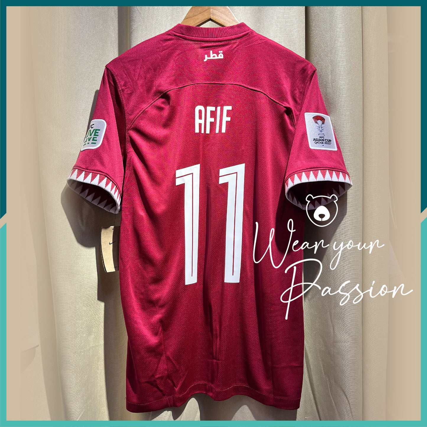 (Nameset & Patches Included) 2022-24 Qatar Home Jersey