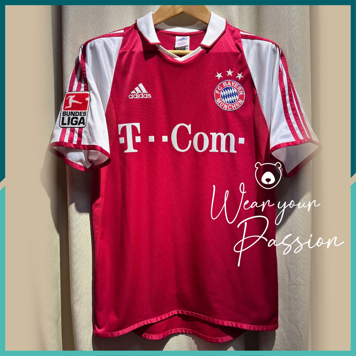 (Nameset Included) 2004-05 FC Bayern Munich Home Jersey