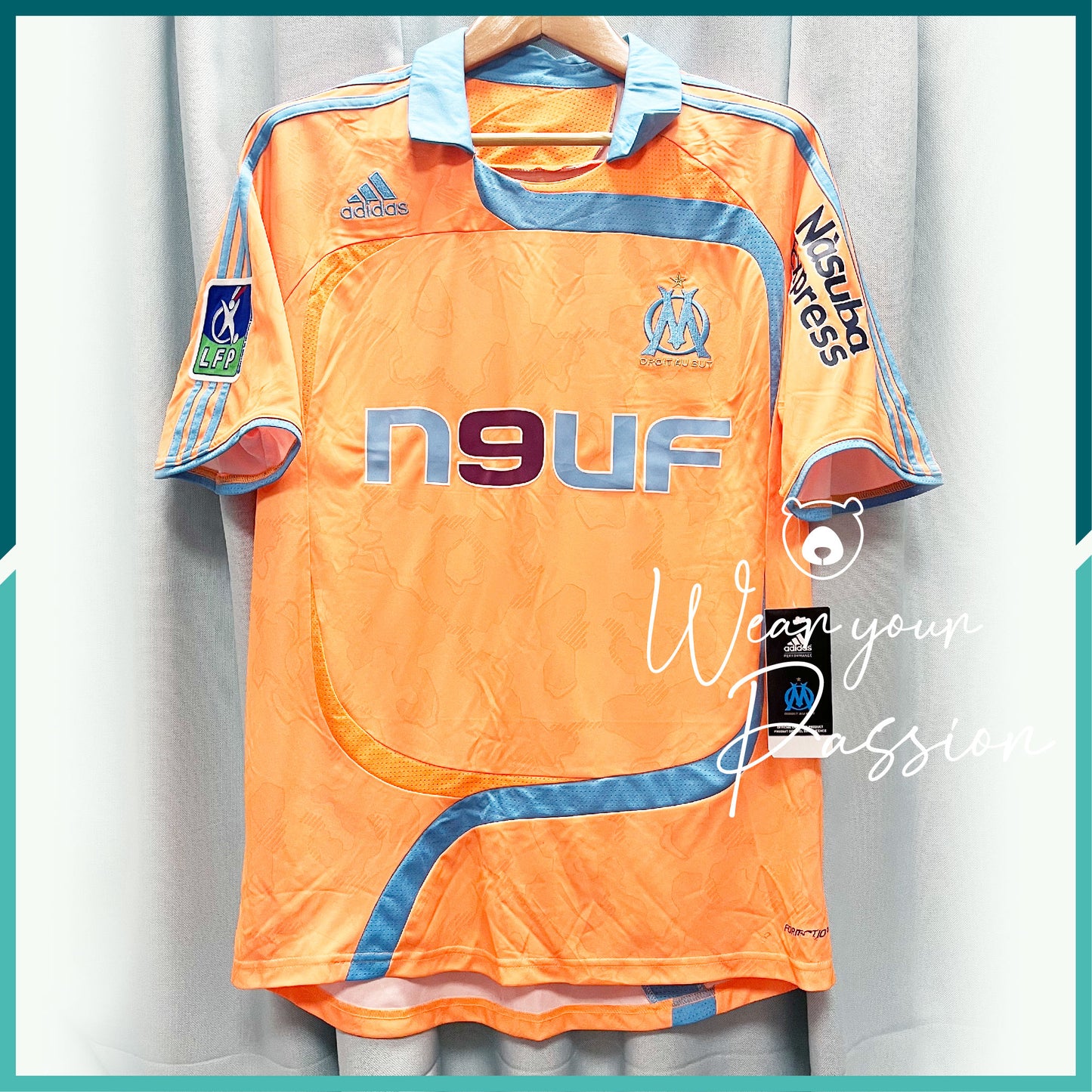 (Nameset & Patch Included) 2007-08 Olympique de Marseille 3rd Away Jersey