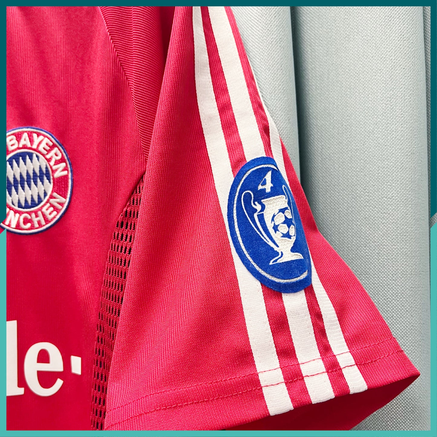 [Nameset & Patch Included] 2002-04 FC Bayern Munich UEFA Champions League Home Jersey 