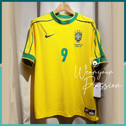 (Nameset Included) 1998 Brazil Retro Home Jersey