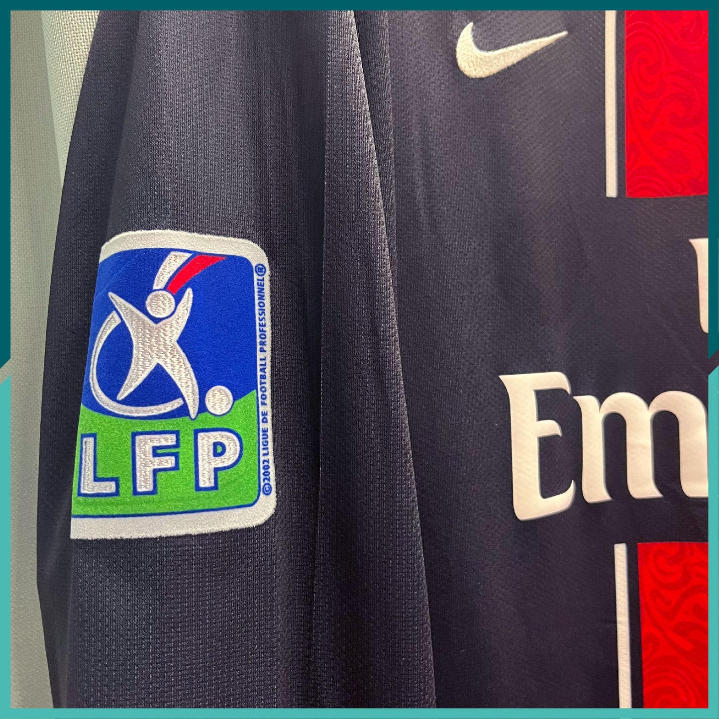 (Nameset & Patch included) Player Issue 2007-08 Paris Saint-Germain Long Sleeve Home Jersey