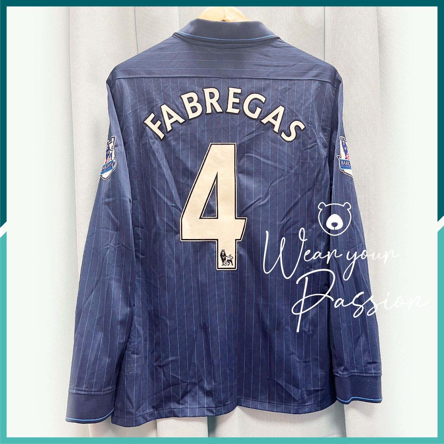 (Nameset & Patches Included) Player Issue 2009-10 Arsenal Long Sleeve Away Jersey