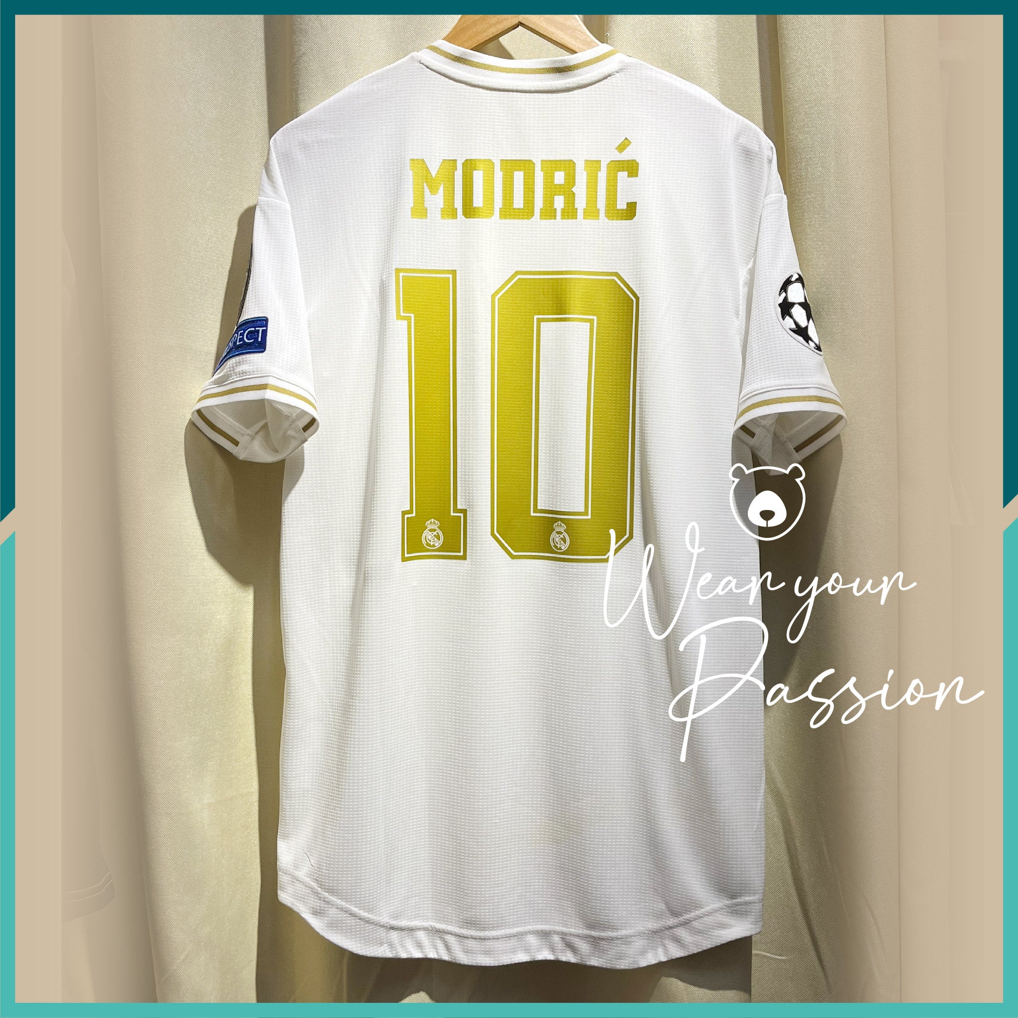 Nameset & Patches Included] Authentic 2019-20 Real Madrid Home